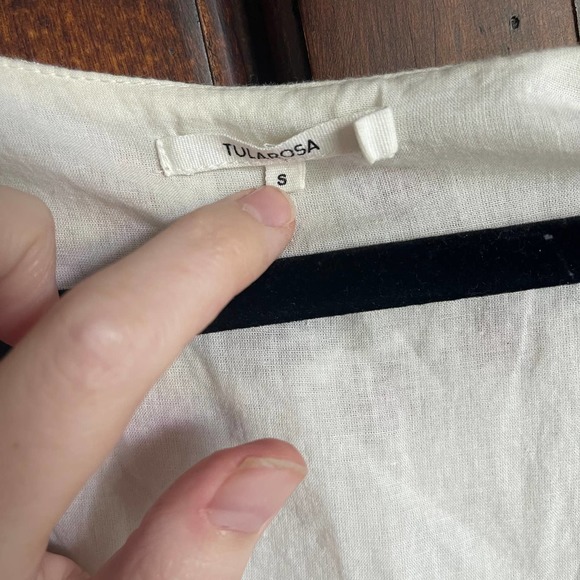 Tularosa Rowley Romper Embroidered Flowers with Cut Out tie Top Small - Picture 5 of 7